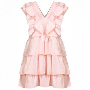 New Simply Southern Pink Taffeta Puff Dress